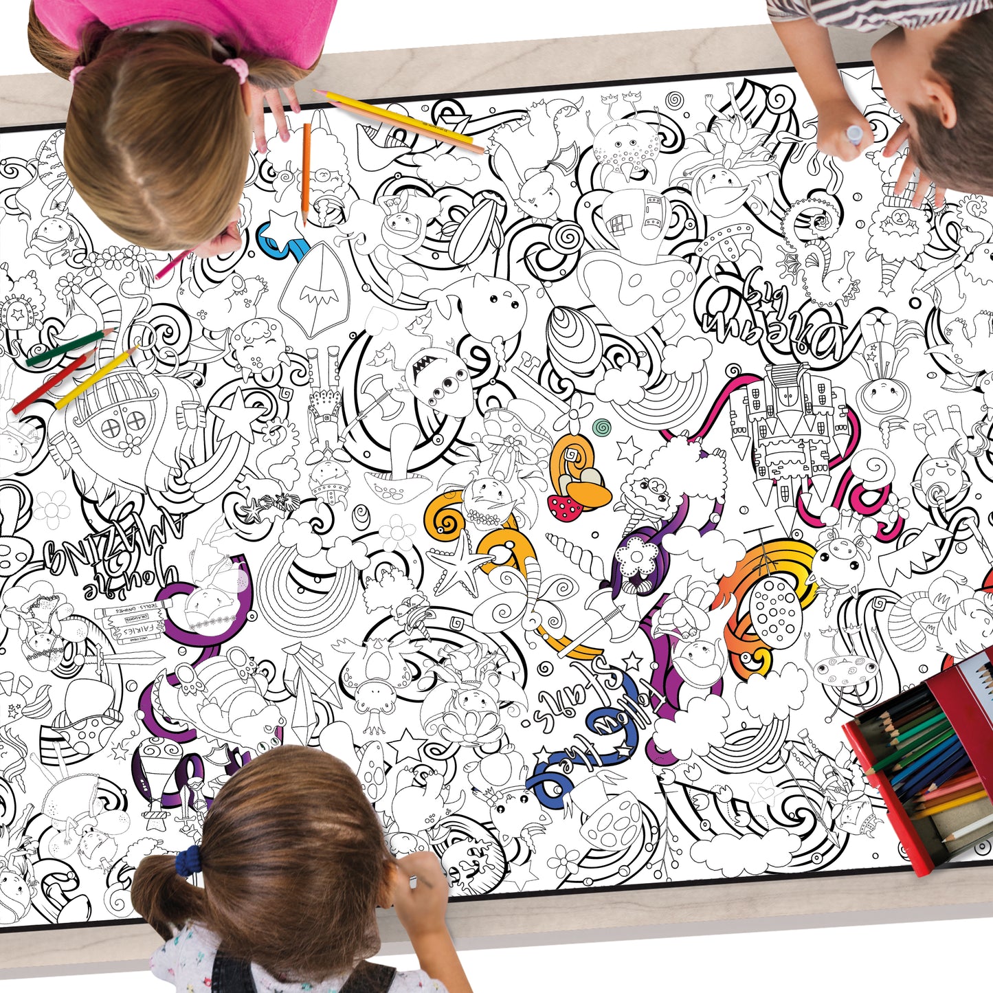 Classic Magical Creatures Coloring Poster