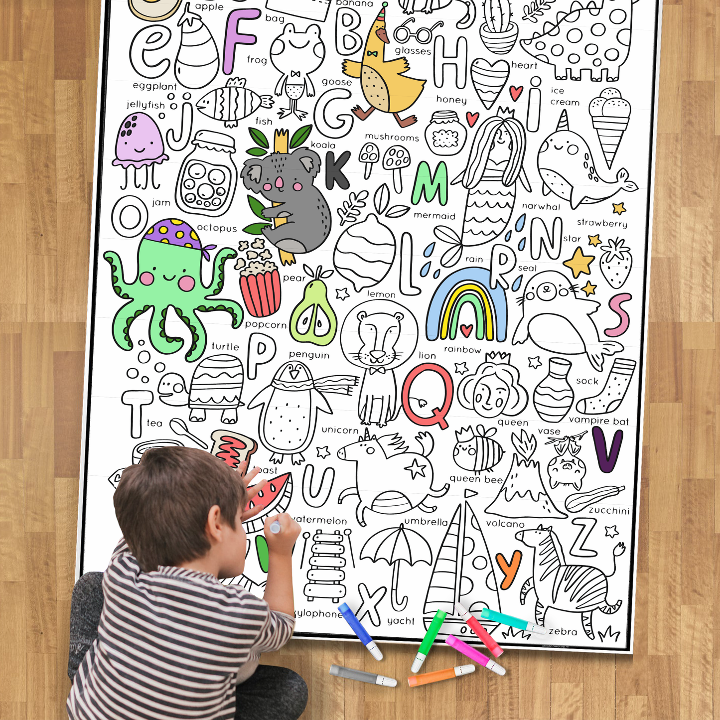 ABC's Giant Coloring Poster