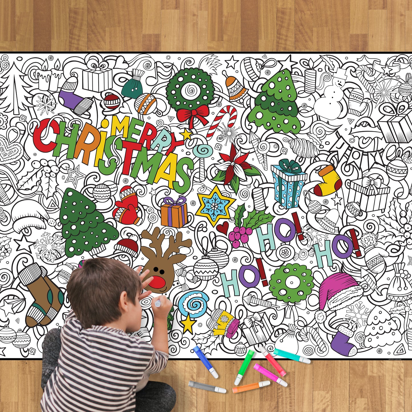 Premium Giant Christmas Coloring Poster