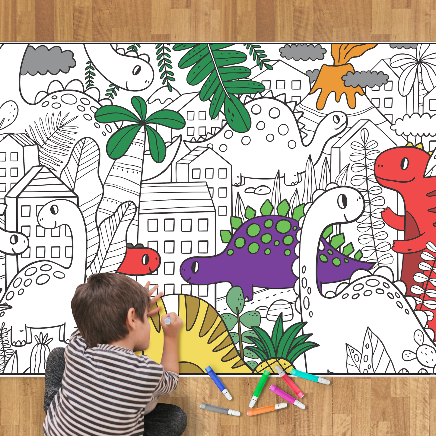 Premium Giant Dinosaur Coloring Poster