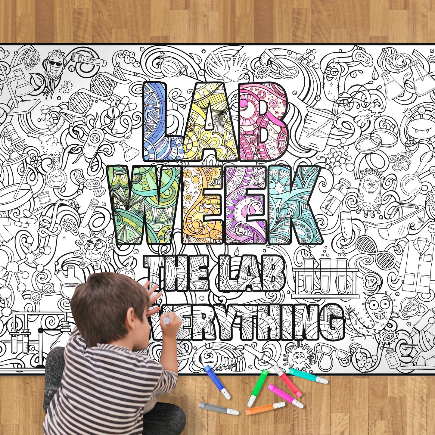 Lab Week Coloring Poster - Learning Science