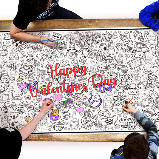Valentines Day Coloring Poster