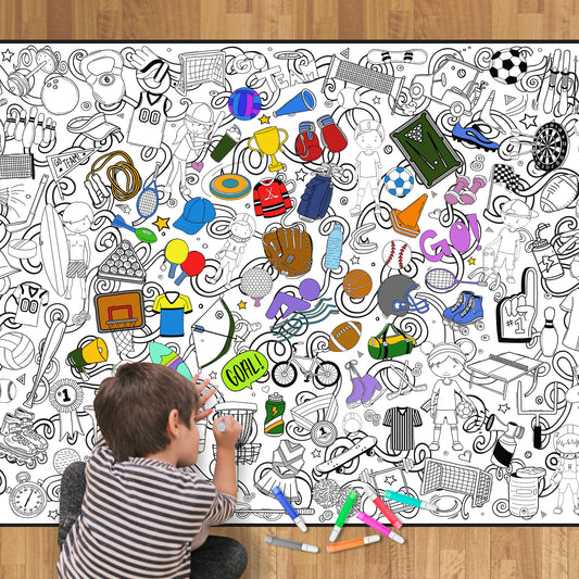 Premium Giant Sports Coloring Poster