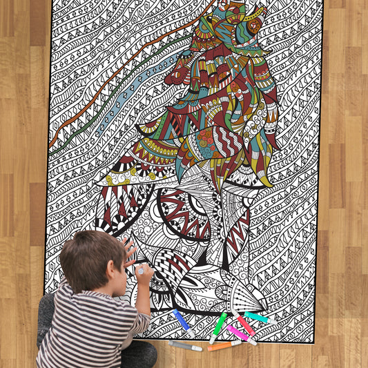 Premium Giant Wolf Coloring Poster