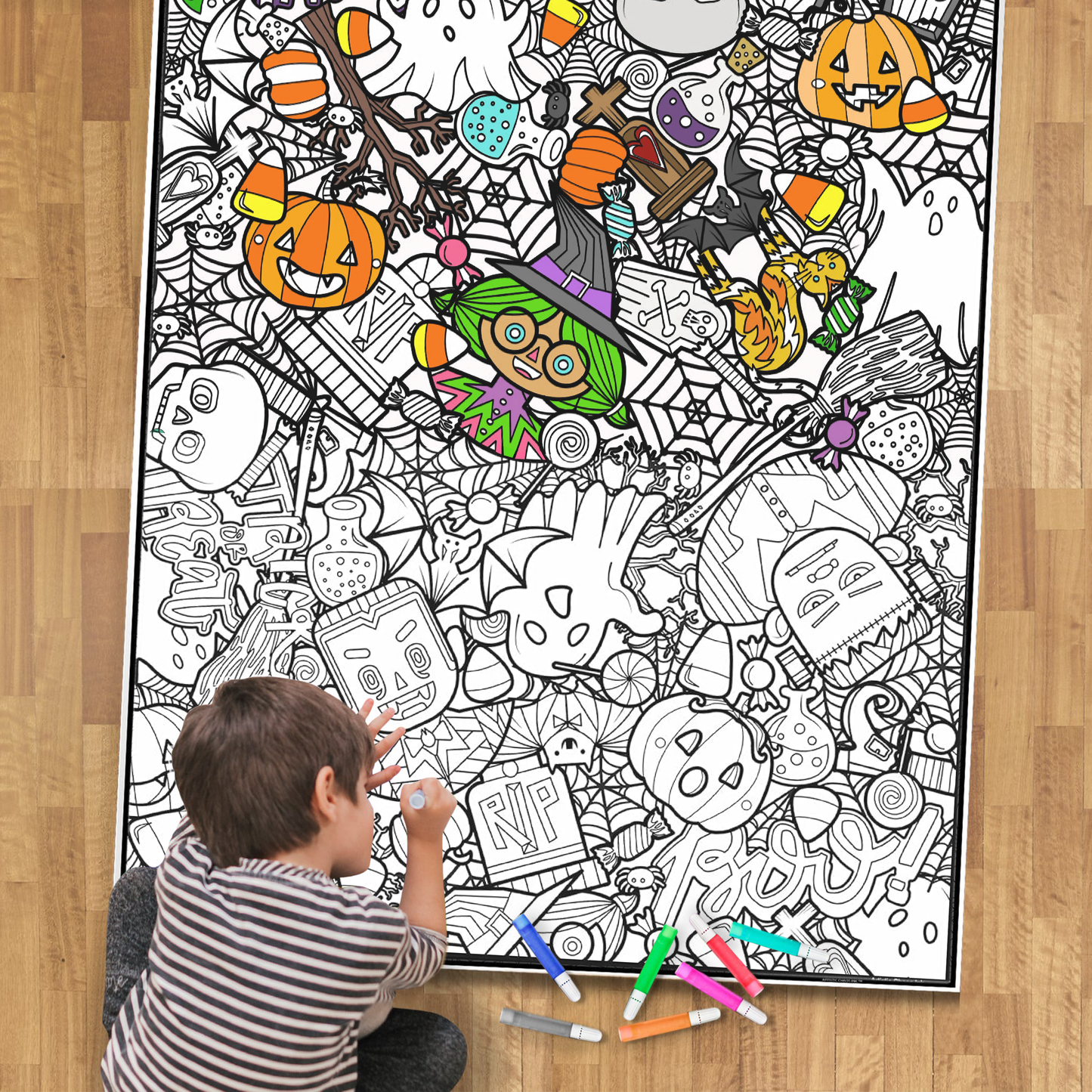 Premium Giant Costume Party Coloring Poster