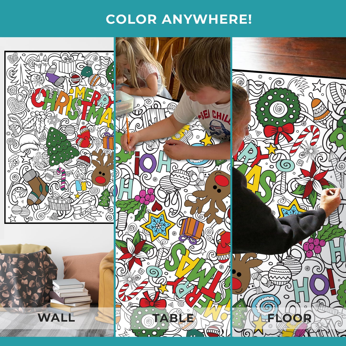 Premium Giant Christmas Coloring Poster