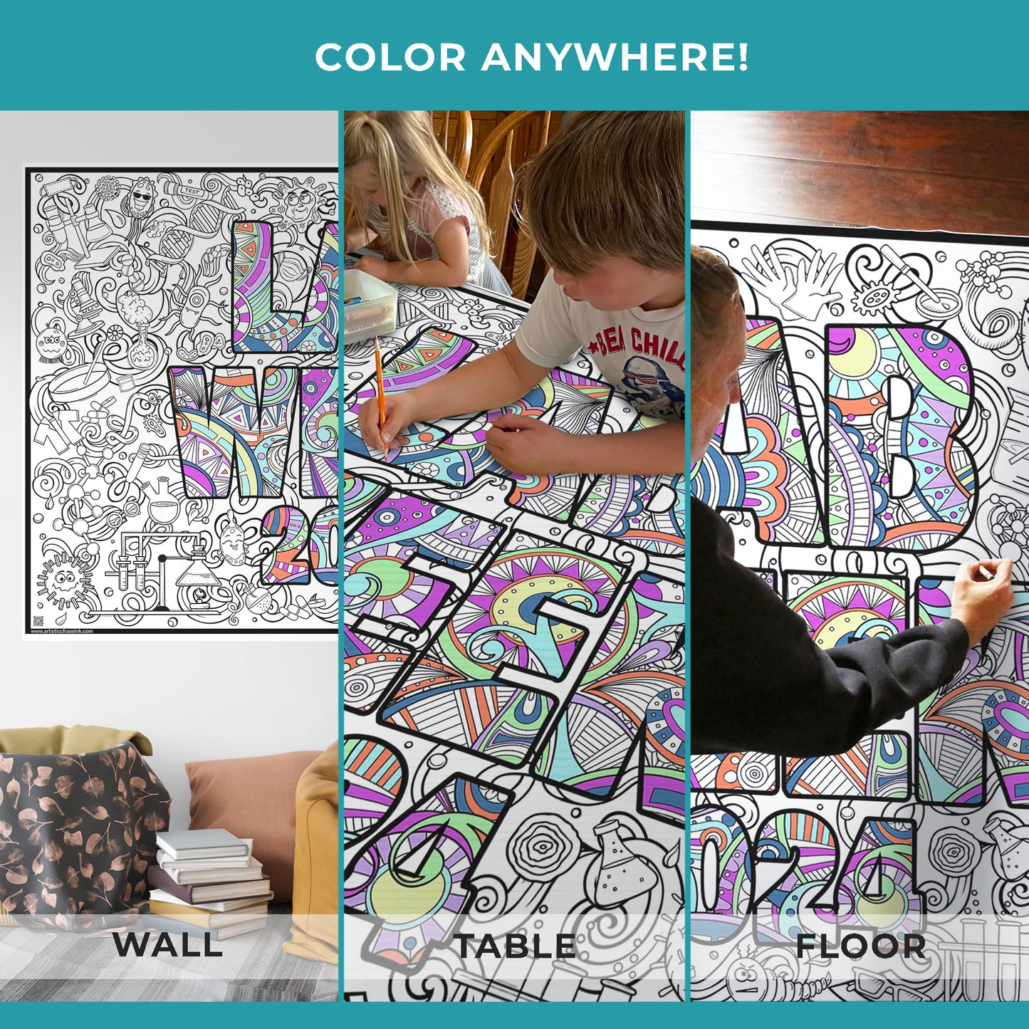 PERSONALIZED  Premium Lab Week Coloring Poster