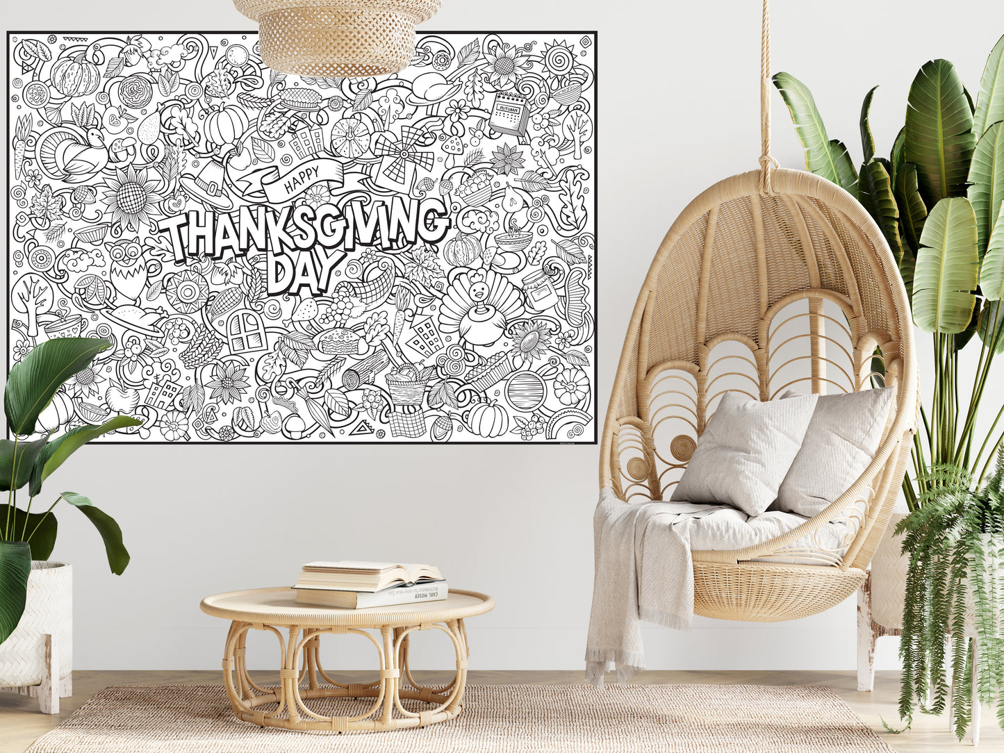 Premium Giant Thanksgiving Coloring Poster