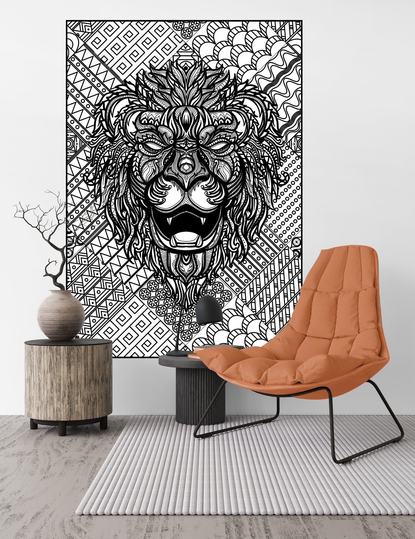 Premium Giant Lion Coloring Poster