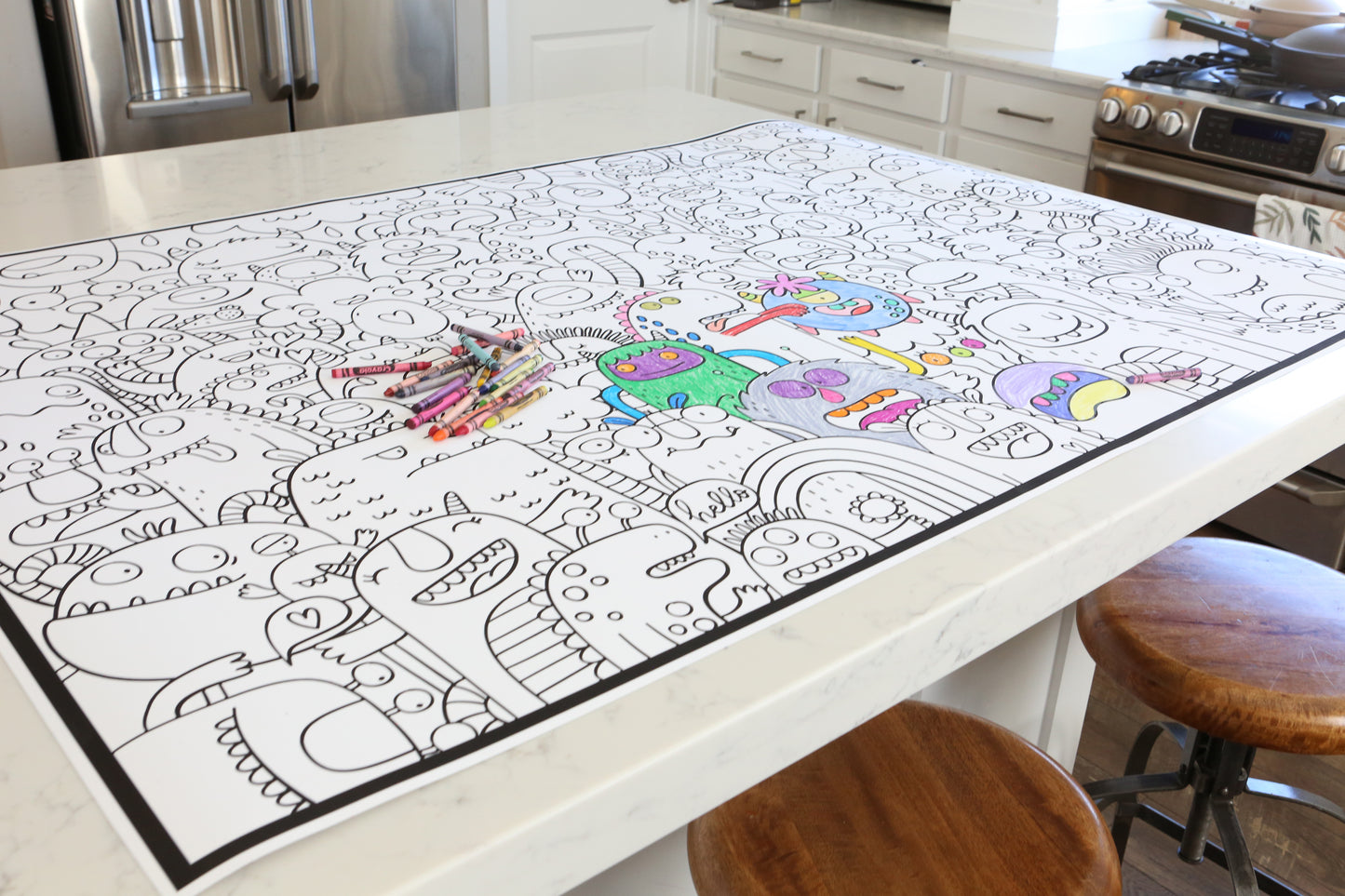 Premium Giant Monster Coloring Poster