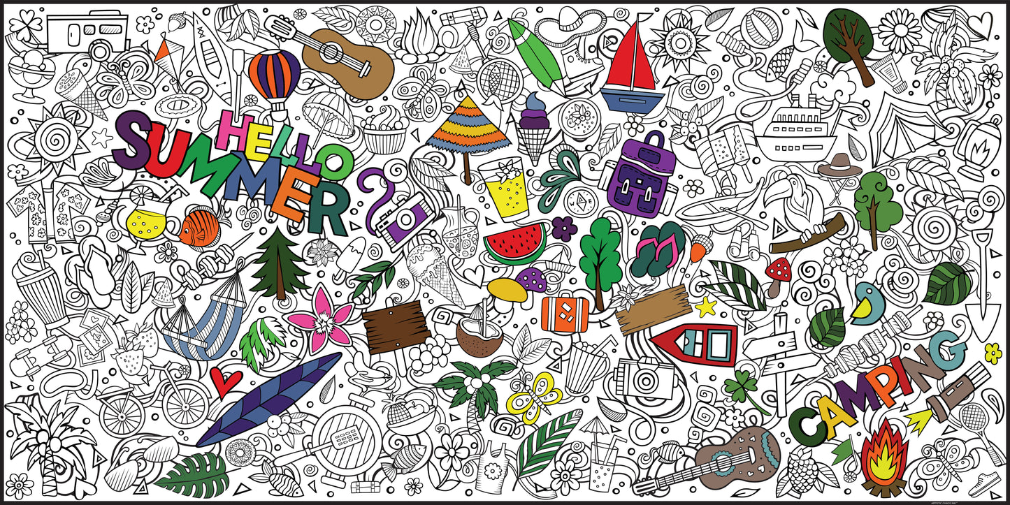 Summer Coloring Posters