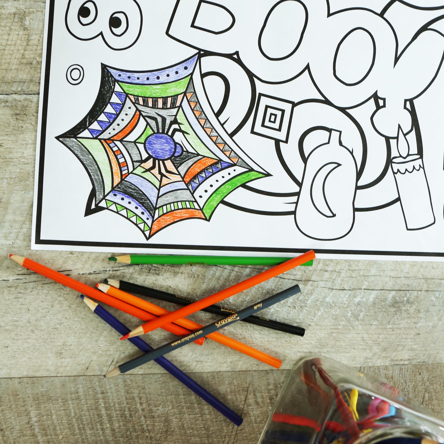 Classic Halloween Coloring Poster