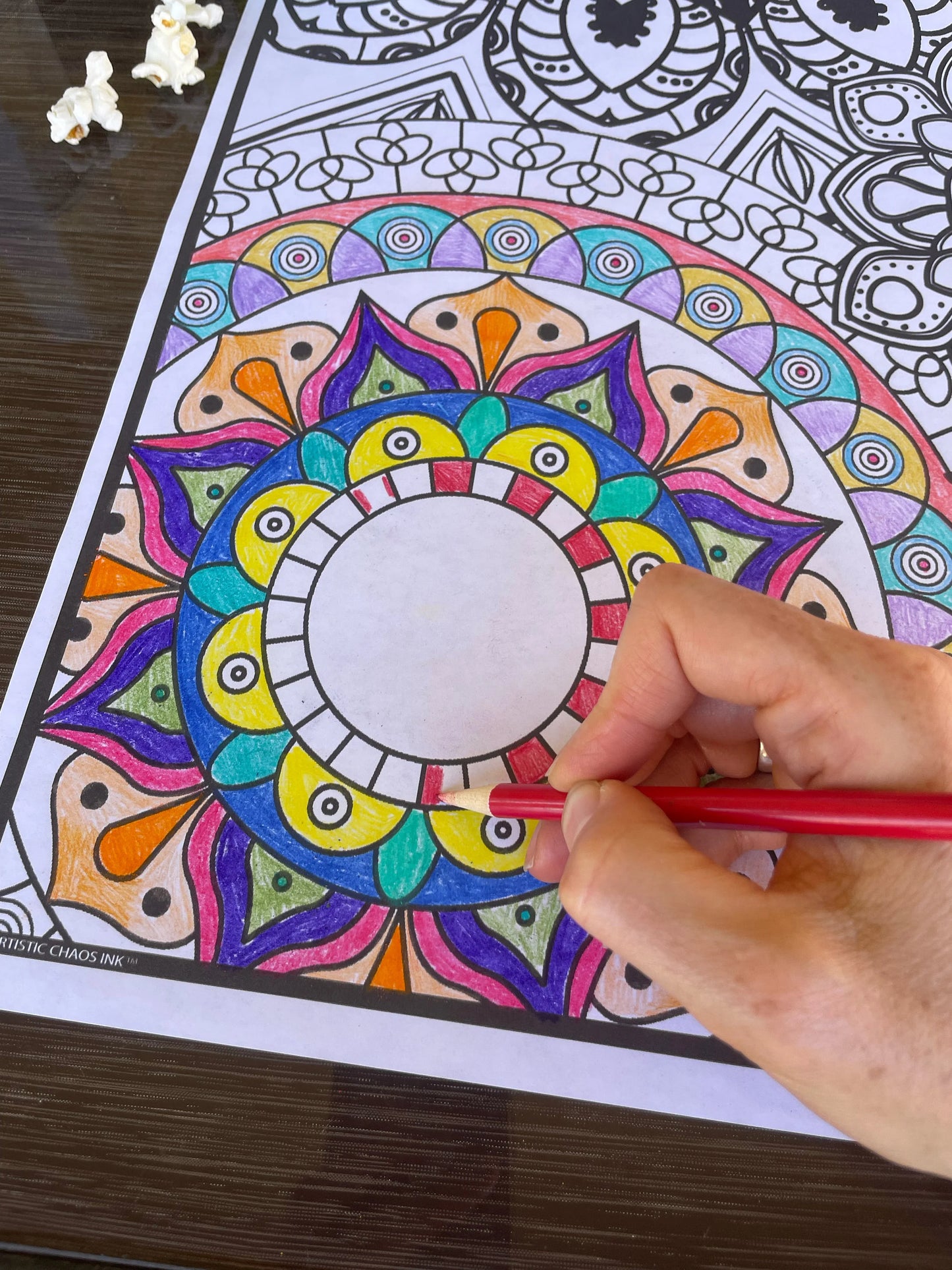 Classic Mandala Coloring Poster