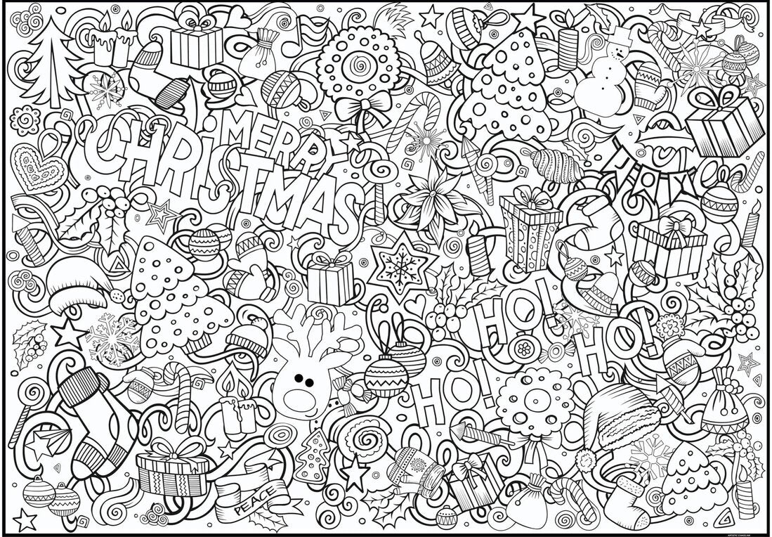 Premium Giant Christmas Coloring Poster