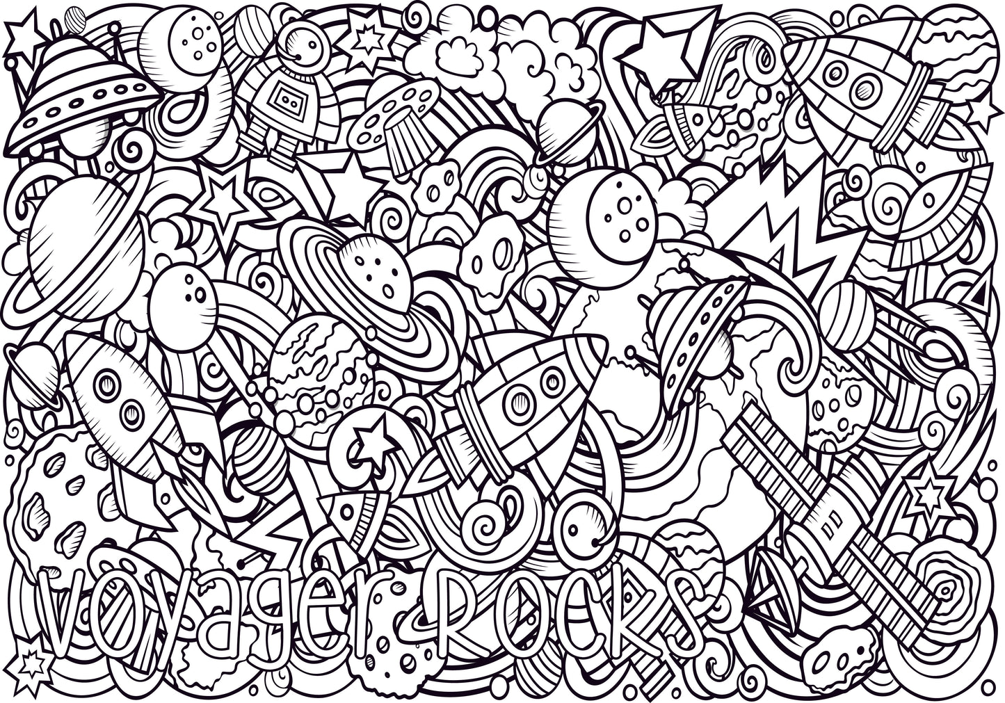 Premium Giant Space Coloring Poster