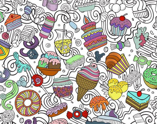 Sweets Coloring Poster